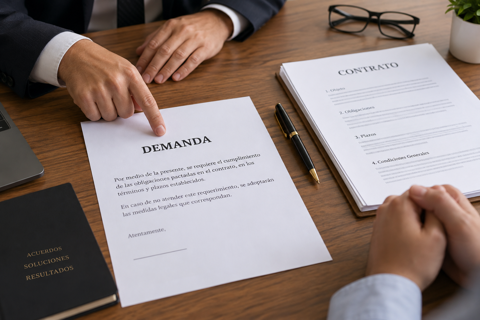 Documentación judicial para revisar una reclamación de deuda