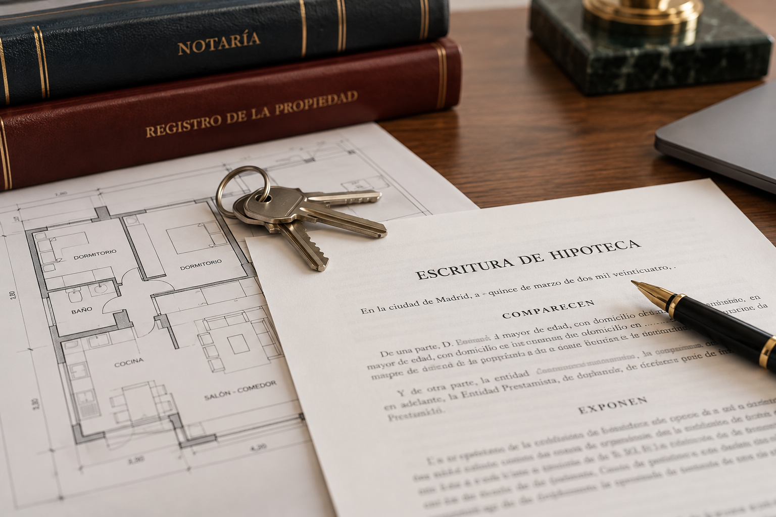 Escritura para revisar gastos, cláusulas y condiciones de una hipoteca