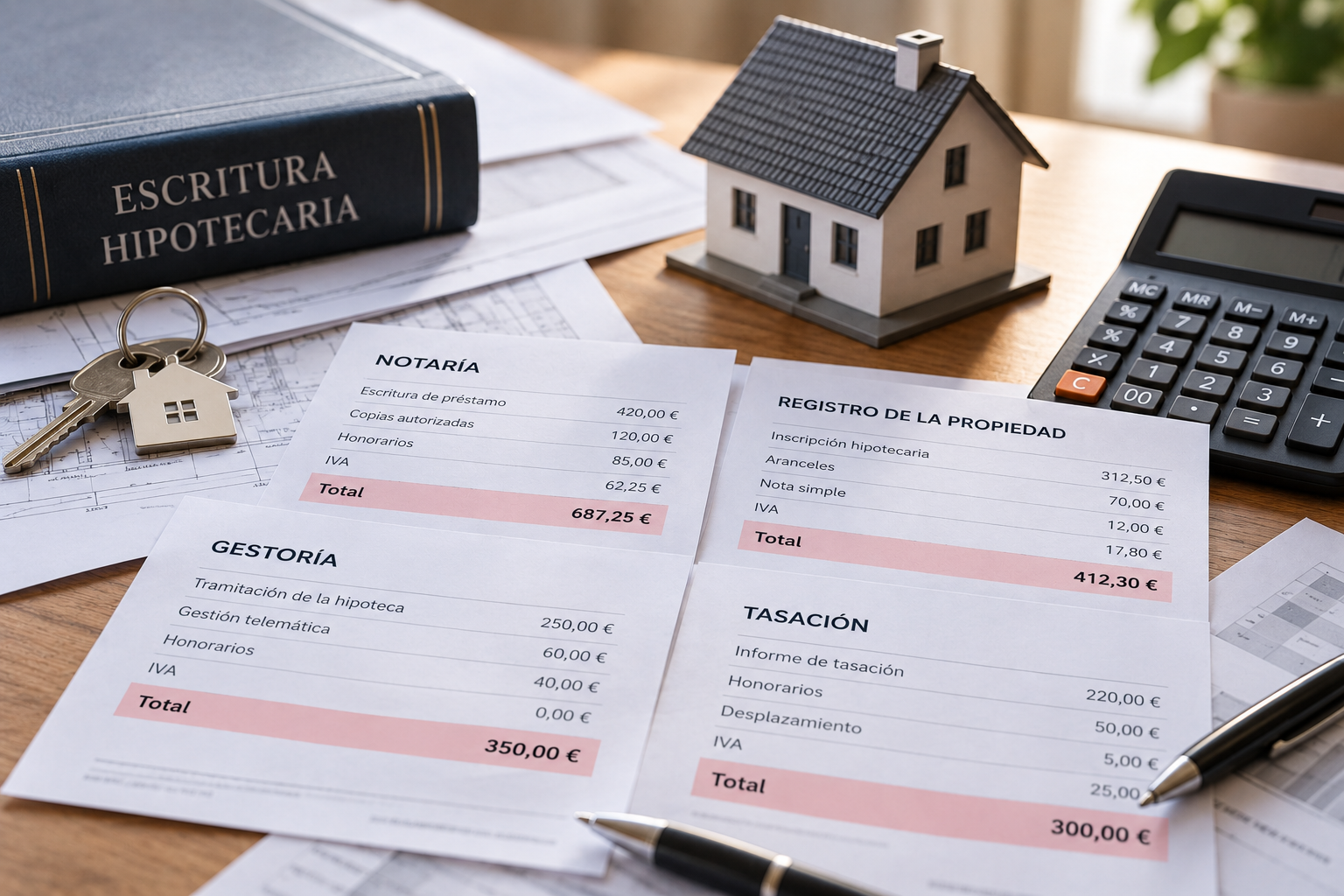 Facturas y escritura para reclamar gastos hipotecarios